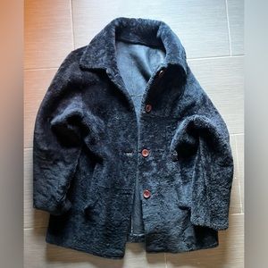 Rare Vintage Wilson’s Pelle Studio Navy Shearling Jacket